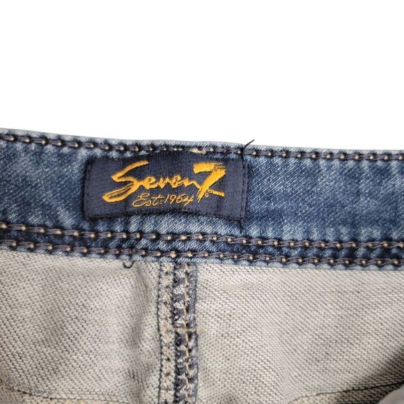 Seven 7 Brand Blue Denim Shorts - Picture 8 of 9